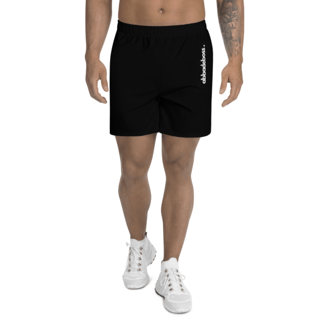Abbadeboss logo Athletic Long Black Shorts Active wear for men / Shorts Active wear for women
