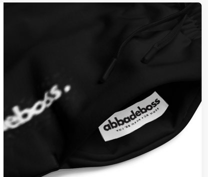 Abbadeboss logo Wide-leg black joggers for men / joggers for women