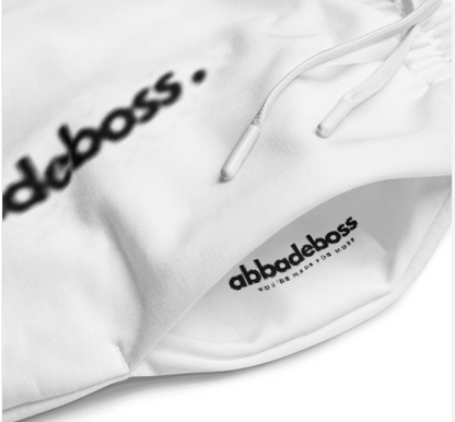 Abbadeboss logo Wide-leg white joggers for men / joggers for women