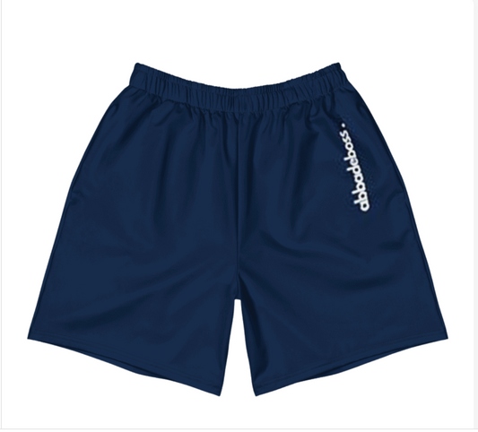 Abbadeboss logo Athletic Long Navy blue Shorts Active wear for men / shorts Active wear for women